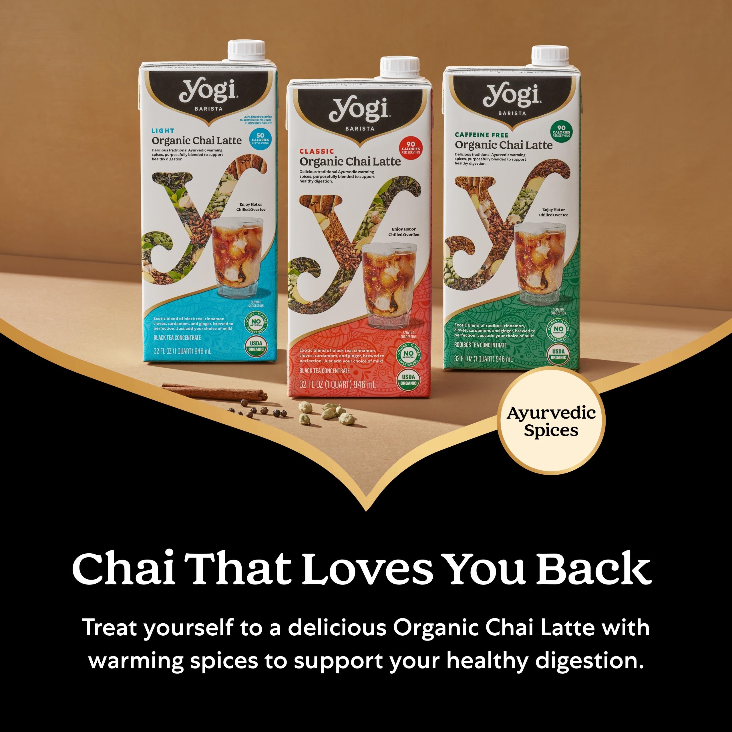 Amazon.com : Yogi Barista Caffeine-Free Organic Chai Latte - 32